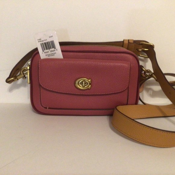 Coach Bags Coach Colorblock Camera Bag Crossbody Leather Rouge